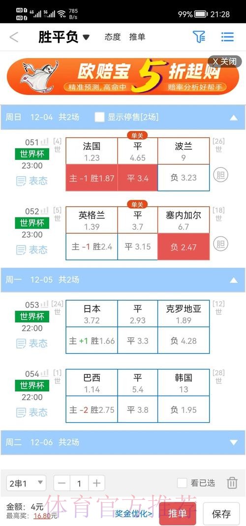 世界杯盘口安卓热门分析与推荐